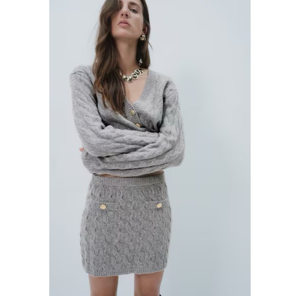 H&M Cable Knit Skirt/Cardigan Set. - Picture 1 of 9